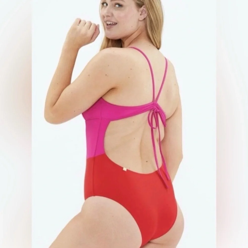 Summersalt The Swan Dive One-Piece Pink Women’s Size‎ 14 Plus Women’s